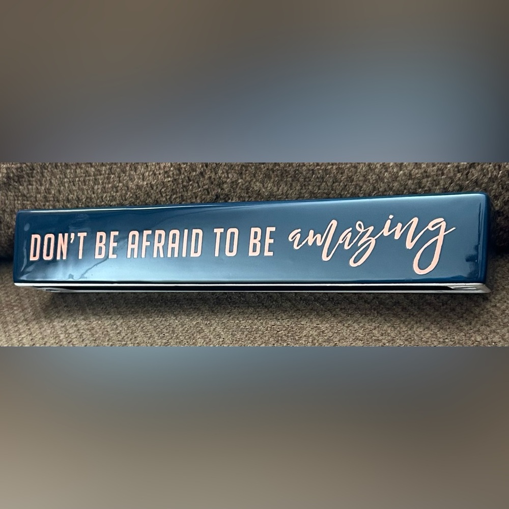 Blue Ceramic Inspirational Sign - be AMAZING